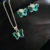 Conjunto Mariposa de Cristal Esmeralda 🦋