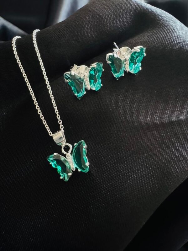Conjunto Mariposa de Cristal Esmeralda 🦋