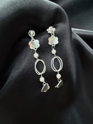 Aros con Flores y Perlas