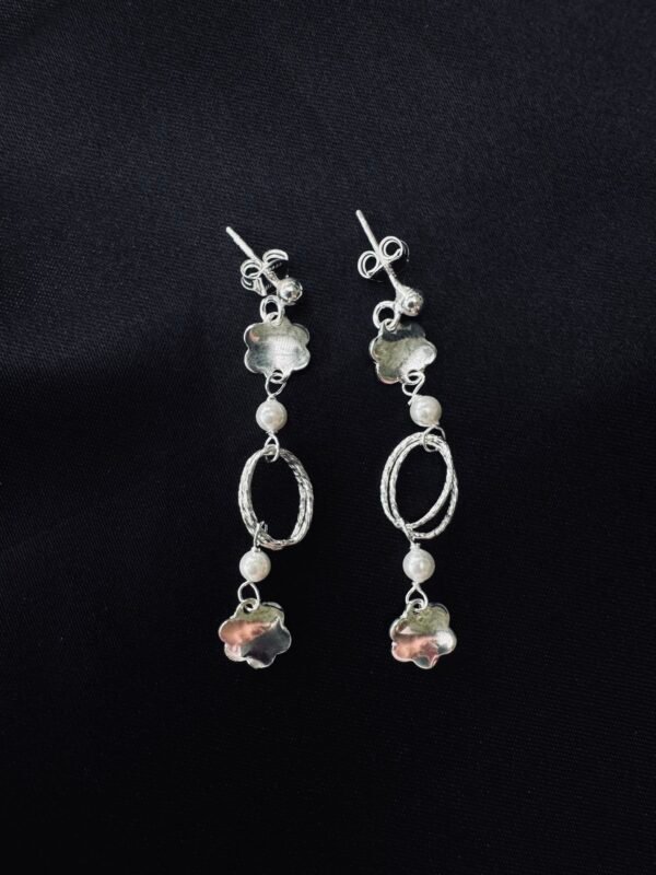 Aros con Flores y Perlas