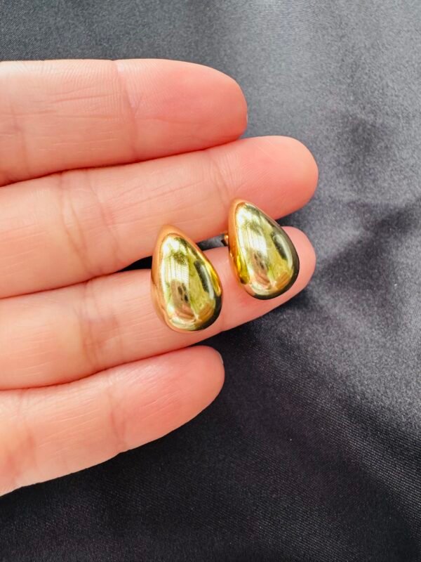 Aros Gota Inflada Dorados