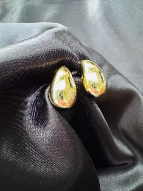 Aros Gota Inflada Dorados