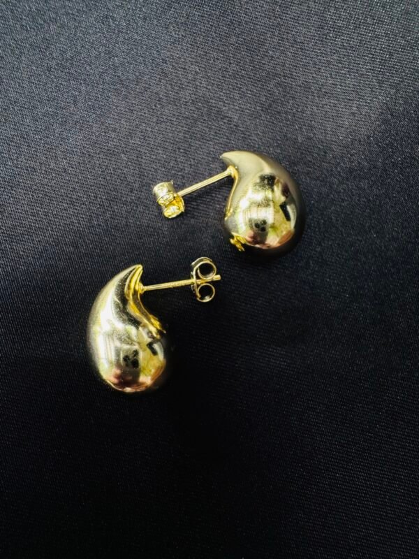 Aros Gota Inflada Dorados