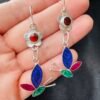 Aros Flor y Mariposa Metalizada