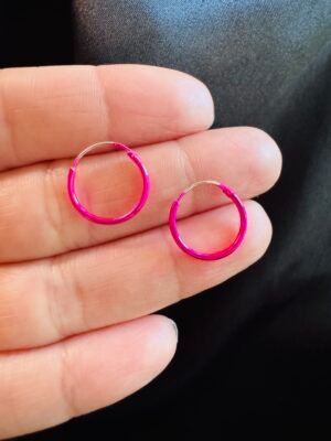 Argolla Esmaltada Fucsia