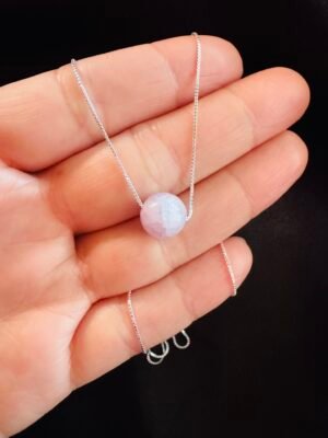 IMG_4602 Collar Esfera de Cuarzo Rosa