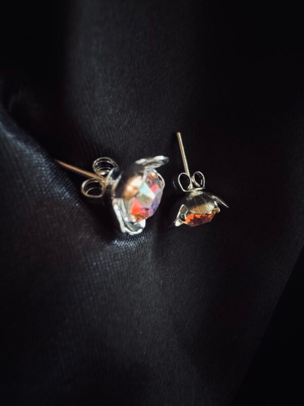 Aros Flor de Cristal Tornasol