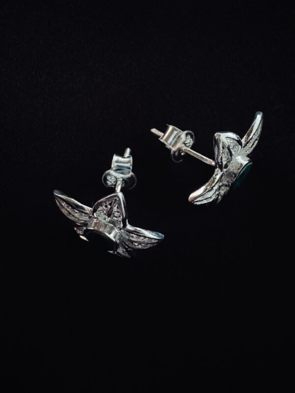 Aros Flor en Filigrana con Crisocola