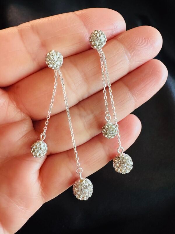 Aros Cadenas con Esferas Strass