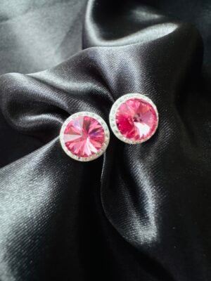 IMG_4712 Aros de Cristal Rosado Strass