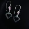 Aros Corazón con Circón Rosa