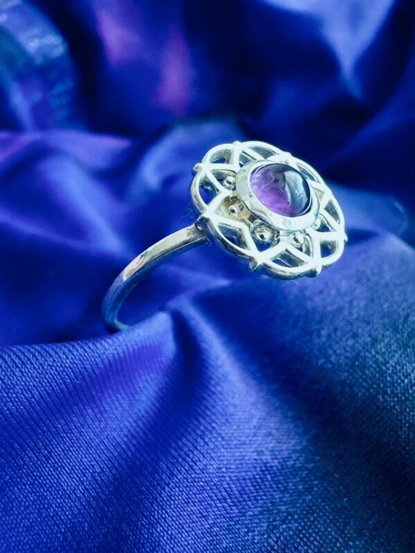 Anillo Flor Amatista