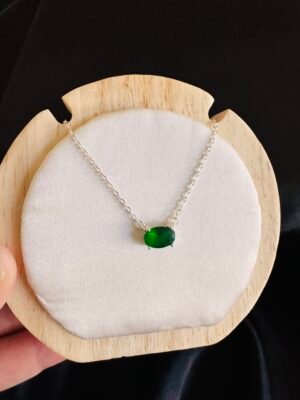 Collar Circón Verde Esmeralda