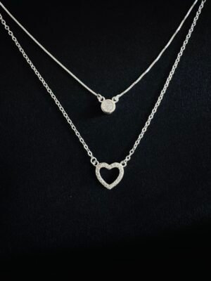 IMG_5555 Collar Doble Punto de Luz y Corazón