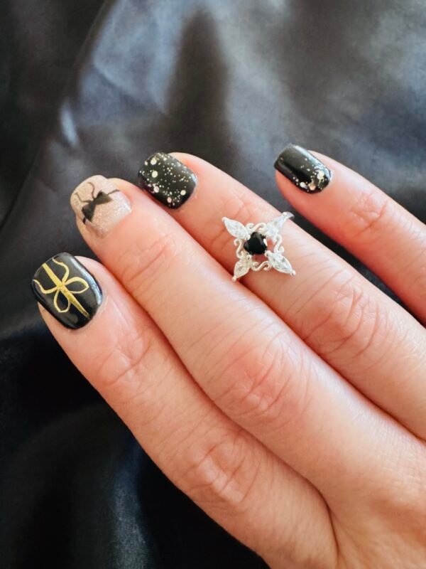 Anillo Midi Nudo de Bruja con Circón