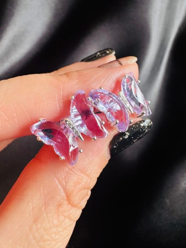 Aros Mariposas Violetas