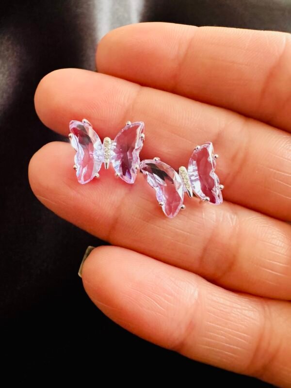 Aros Mariposas Violetas