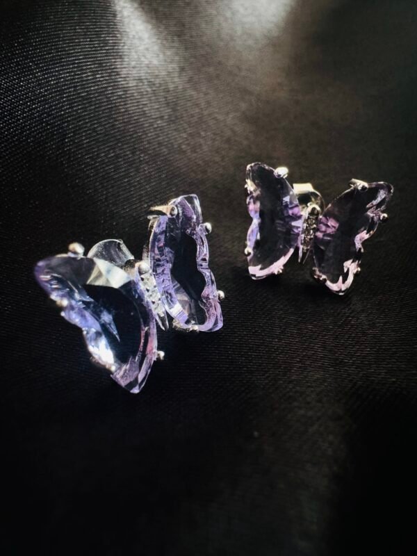 Aros Mariposas Violetas