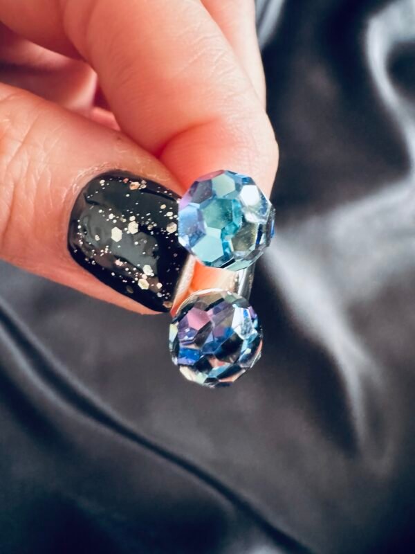 Aros Esferas de Cristal Tornasol