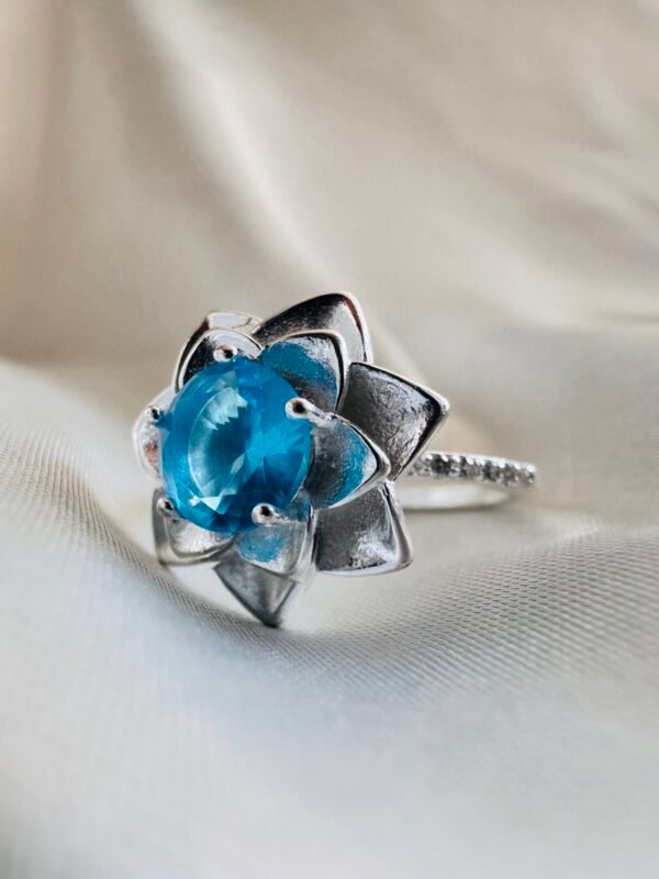 Anillo Flor Celeste