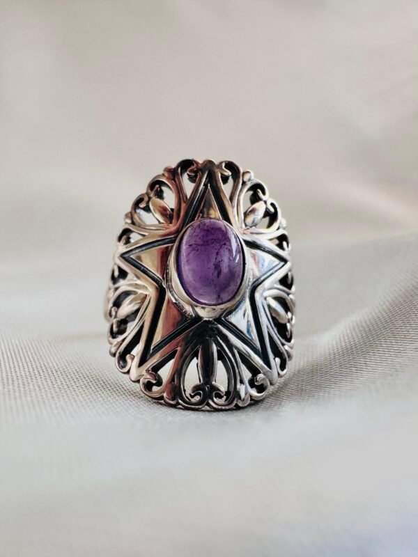 Anillo Étnico Estrella con Amatista