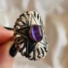 Anillo Étnico Estrella con Amatista