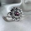 Anillo Margarita con Circón Rosa