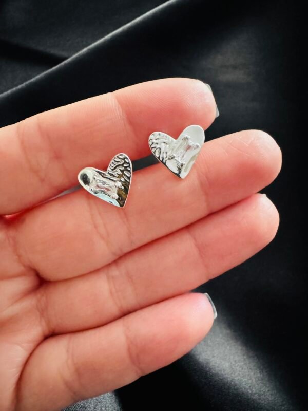 Aros Corazón con Circón Baguette