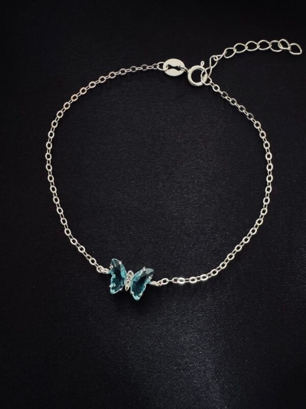 Pulsera Mariposa 🦋 de Cristal Azul