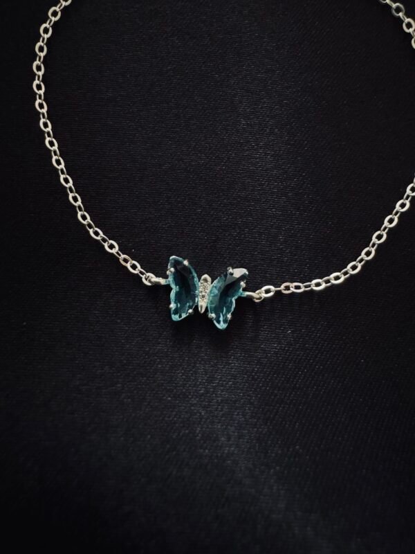 Pulsera Mariposa 🦋 de Cristal Azul