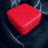Joyero Cuadrado de Viaje Rojo