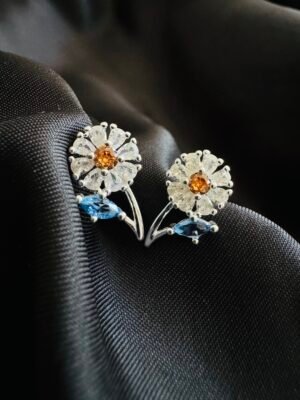 Aros Flor con Circones