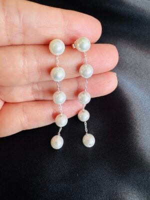 Aros Cascada de Perlas