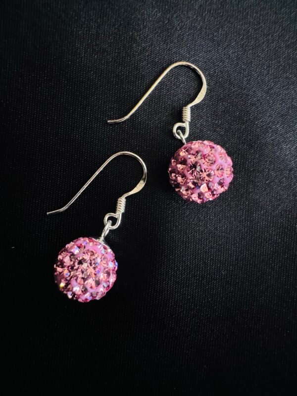Aros Strass Rosa