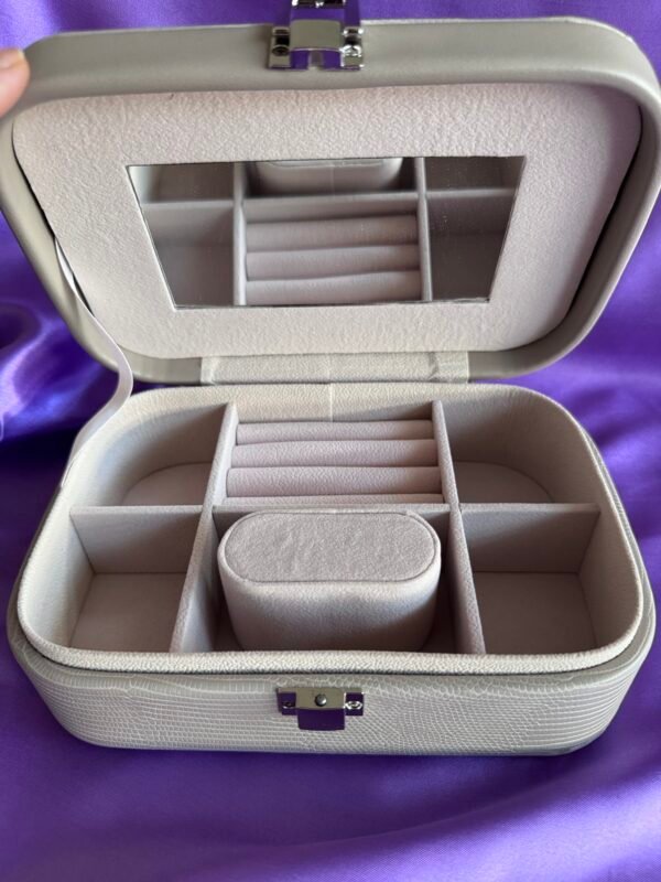 Joyero Grande con Espejo Beige