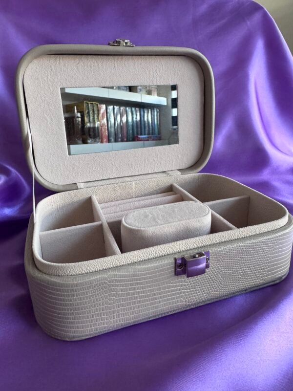 Joyero Grande con Espejo Beige