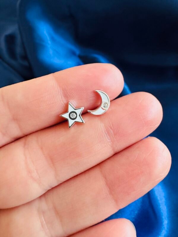 Aros con Tope Luna & Estrella