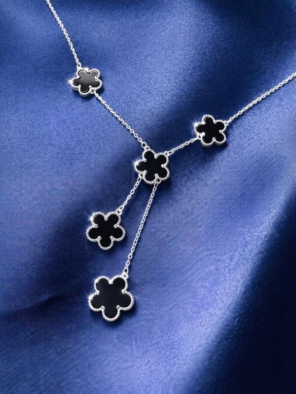 Collar Cascada Trébol Éclat Noir 🍀