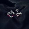 Aros Corazón Rubí