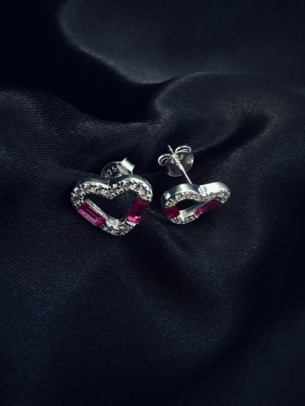 Aros Corazón Rubí