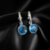 Semi Argollas de Cristal Celeste