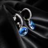 Semi Argollas de Cristal Celeste