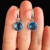 Semi Argollas de Cristal Celeste