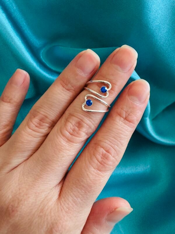 Anillo Midi Circones Azules