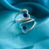 Anillo Midi Circones Azules