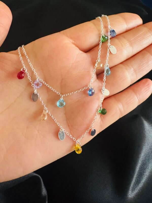 Collar Doble Lluvia de Cristales