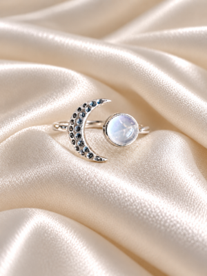 Anillo Adaptable Media Luna Mística