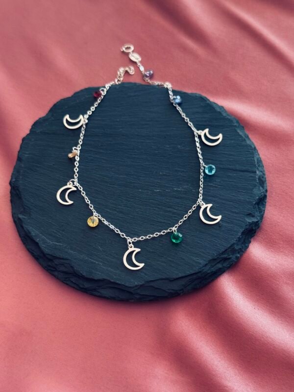 Tobillera Lunas y Cristales